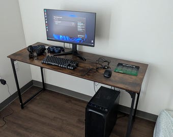 Modern Simple Office Desk, 40 Inch Gaming Desk with Storage