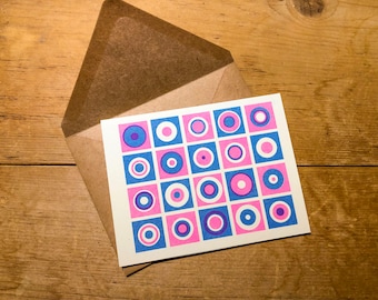 Geometric Risograph Notecards - Set of 8