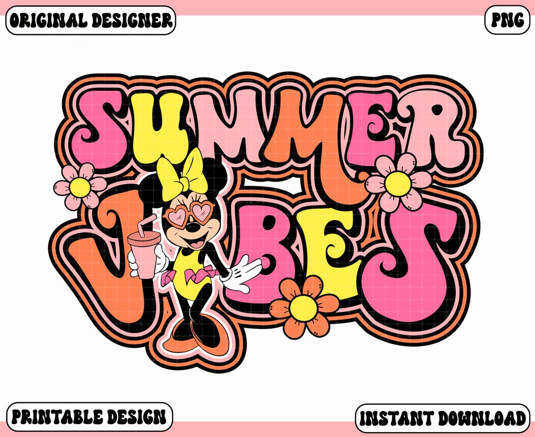 Summer Vibes Png | Summer Png | Retro Summer Png | Groovy Summer Png ...