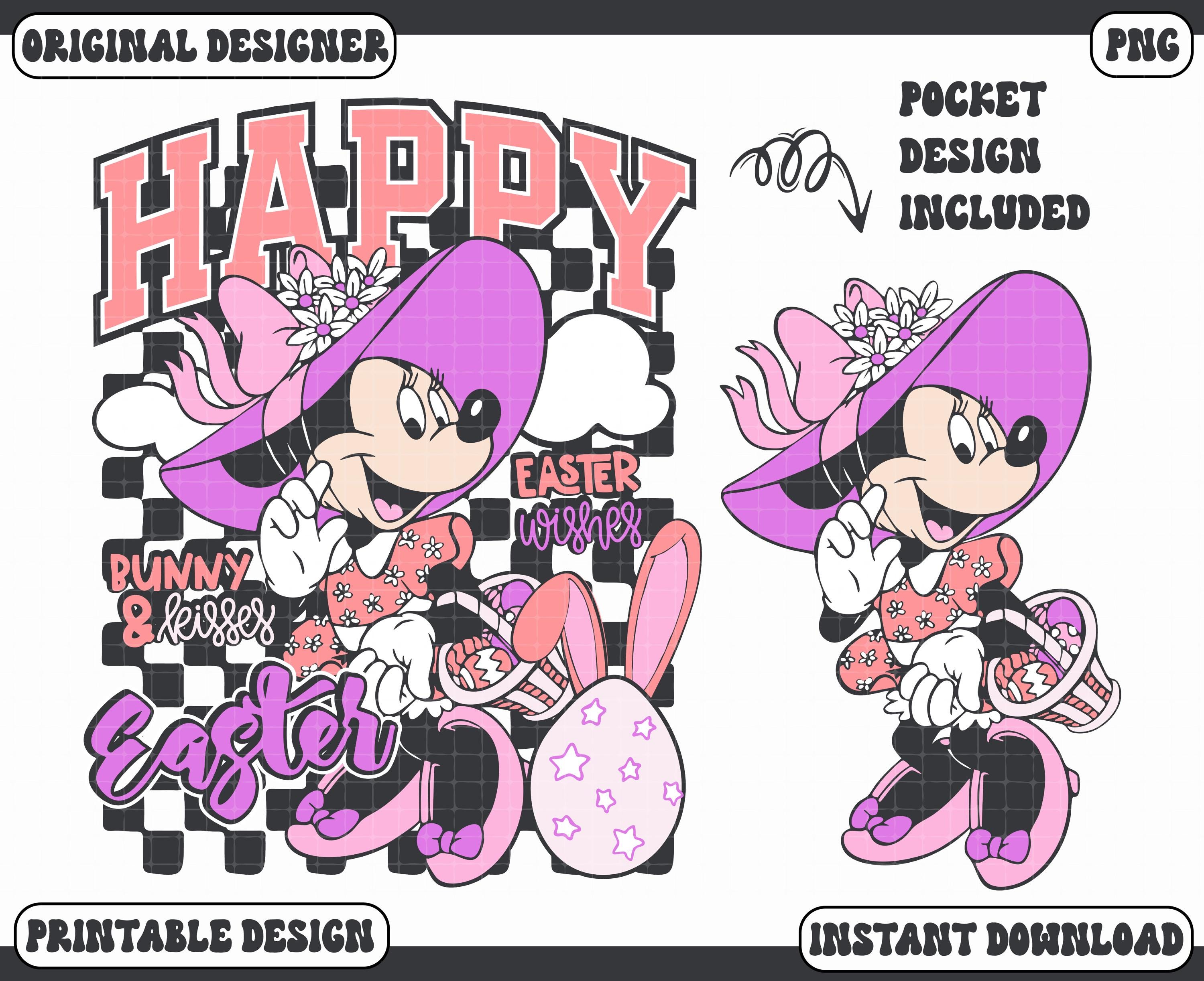 Minnie Mouse Happy Easter Png Sublimation Design, Cute Easter Png for ...