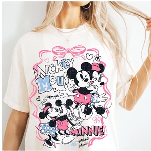 Trendig Musse och Minnie Coquette-rosett för alla hjärtans dag-png, söt Vday-tröja-png, kärlek-png, sublimeringsdesign, retro mus för alla hjärtans dag-png bild 5
