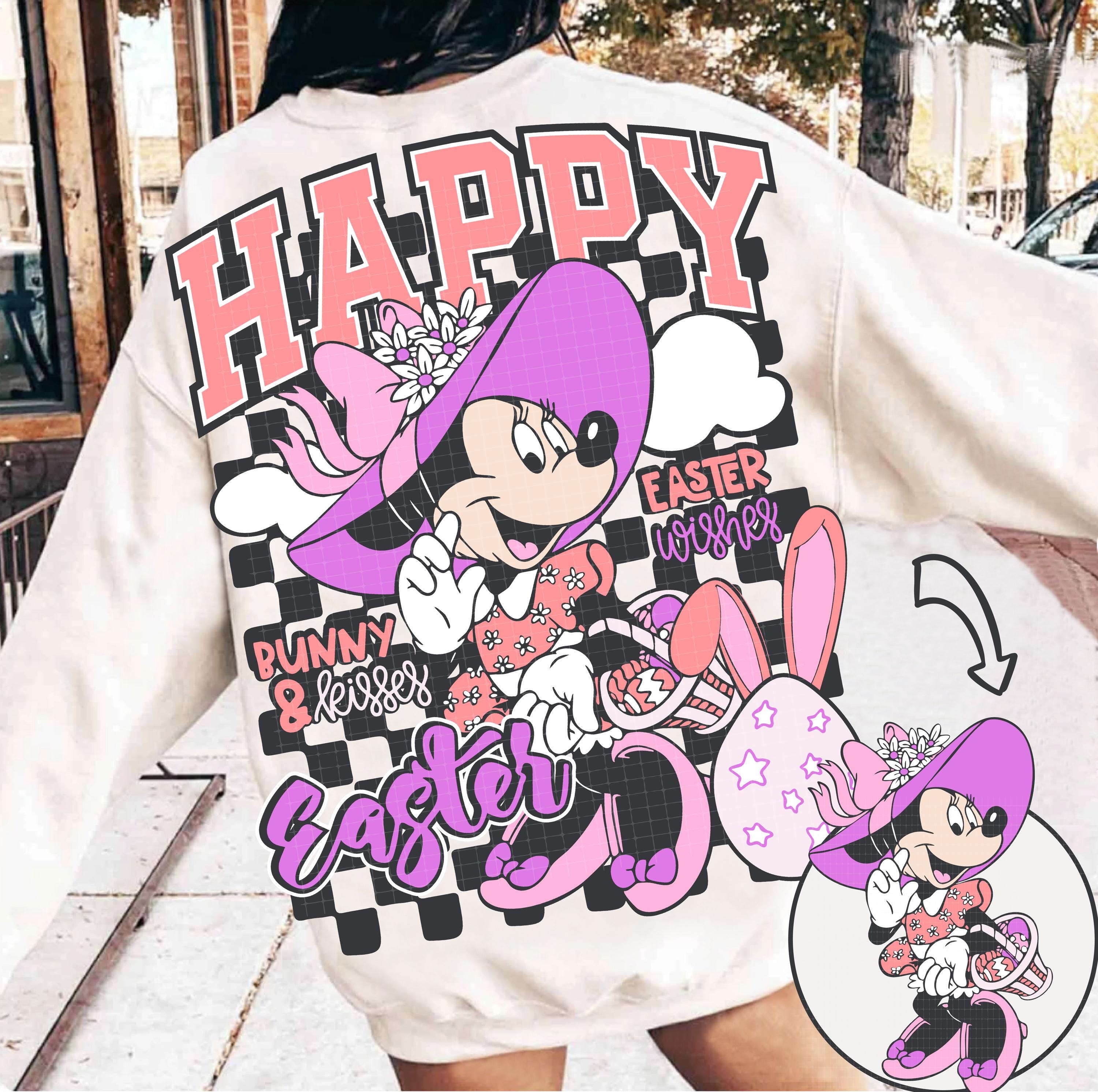 Minnie Mouse Happy Easter Png Sublimation Design, Cute Easter Png for ...