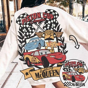 Retro Lightning Mc queen Png, Piston Cup Champion Png, Car s Png,Car Sublimation, Boy Kids Shirt Png, Retro Car Png, Retro Car s Png