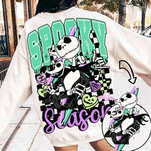 Jack Skellngton Spooky Season Png Retro Halloween Sublimation Png Design Candy Hearts Png Spooky Season Bite Me Retro Horror Halloween Png