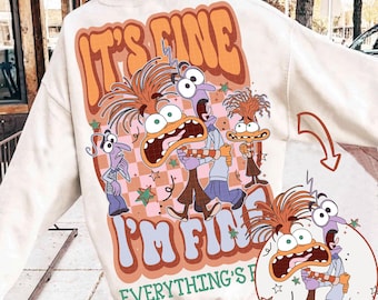 It's Fine I'm Fine Everything is Fine Png, Anxiety Png, Funny Mental Health, It’s Okay Feel All The Feels, Family Vacation Png, Trendy Png