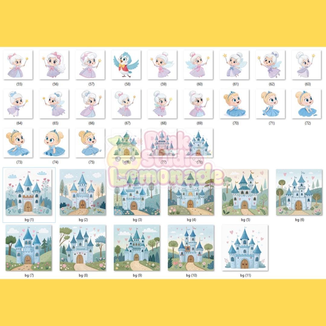 Cinderella Watercolor Clipart PNG, Digital Download, Fairy Tale ...