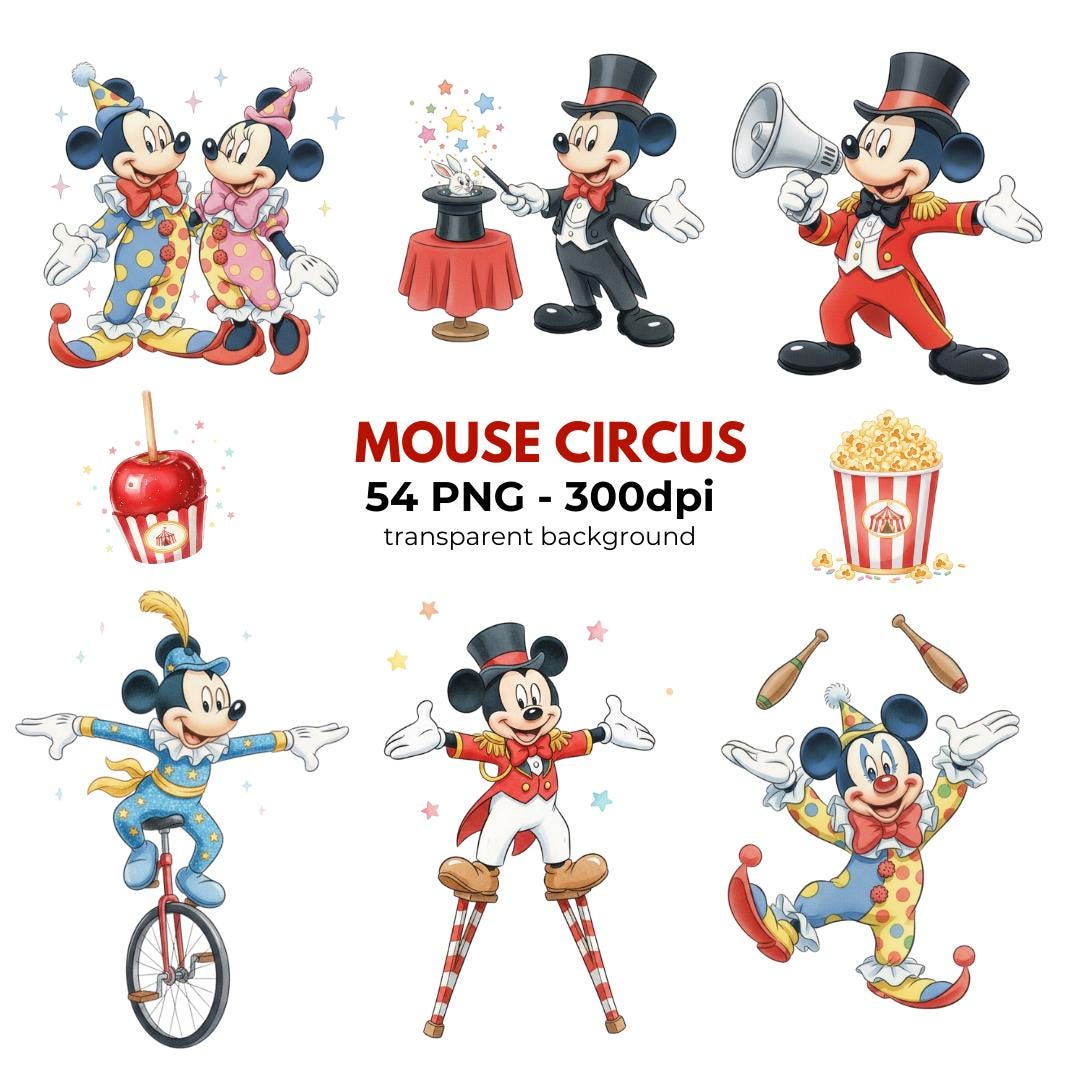 Mickey Mouse Circus - Etsy