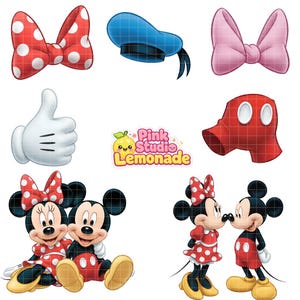 Mickey and Friends Clipart PNG, Minnie and Mickey, Cute Mickey Kit, Digital Download, Digital Kit image 2