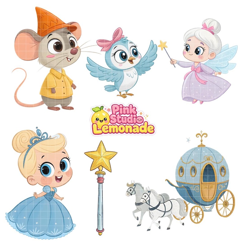 Cinderella Watercolor Clipart PNG, Digital Download, Fairy Tale ...