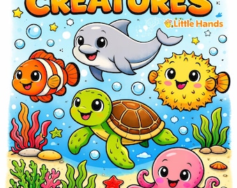 Sea Creatures Coloring Book for Toddlers - Printable