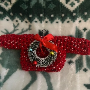 Ugly Sweater Ornament, Ugly Christmas Sweater, Tree Ornament, Crochet Ornament, Christmas Ornament, Christmas Decoration