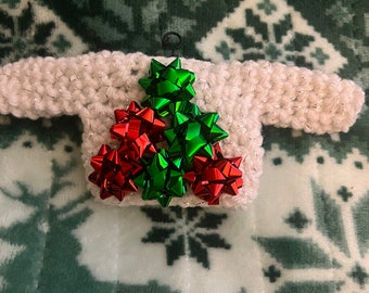 Ugly Sweater Ornament, Ugly Christmas Sweater, Tree Ornament, Crochet Ornament, Christmas Ornament, Christmas Decoration