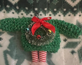 Ugly Sweater Ornament, Ugly Christmas Sweater, Tree Ornament, Crochet Ornament, Christmas Ornament, Christmas Decoration