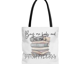 Bookish Tote Bag, Reader Tote, booktok, spicy reader, tote bag, STFUATTDLAGG, market bag