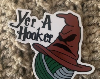 Hooker Sticker, Slither Inn sticker, crochet sticker, vinyl sticker, waterproof sticker, crochet flair