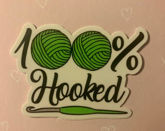 Crochet Sticker, Hooker Sticker, Vinyl Sticker, Waterproof Sticker
