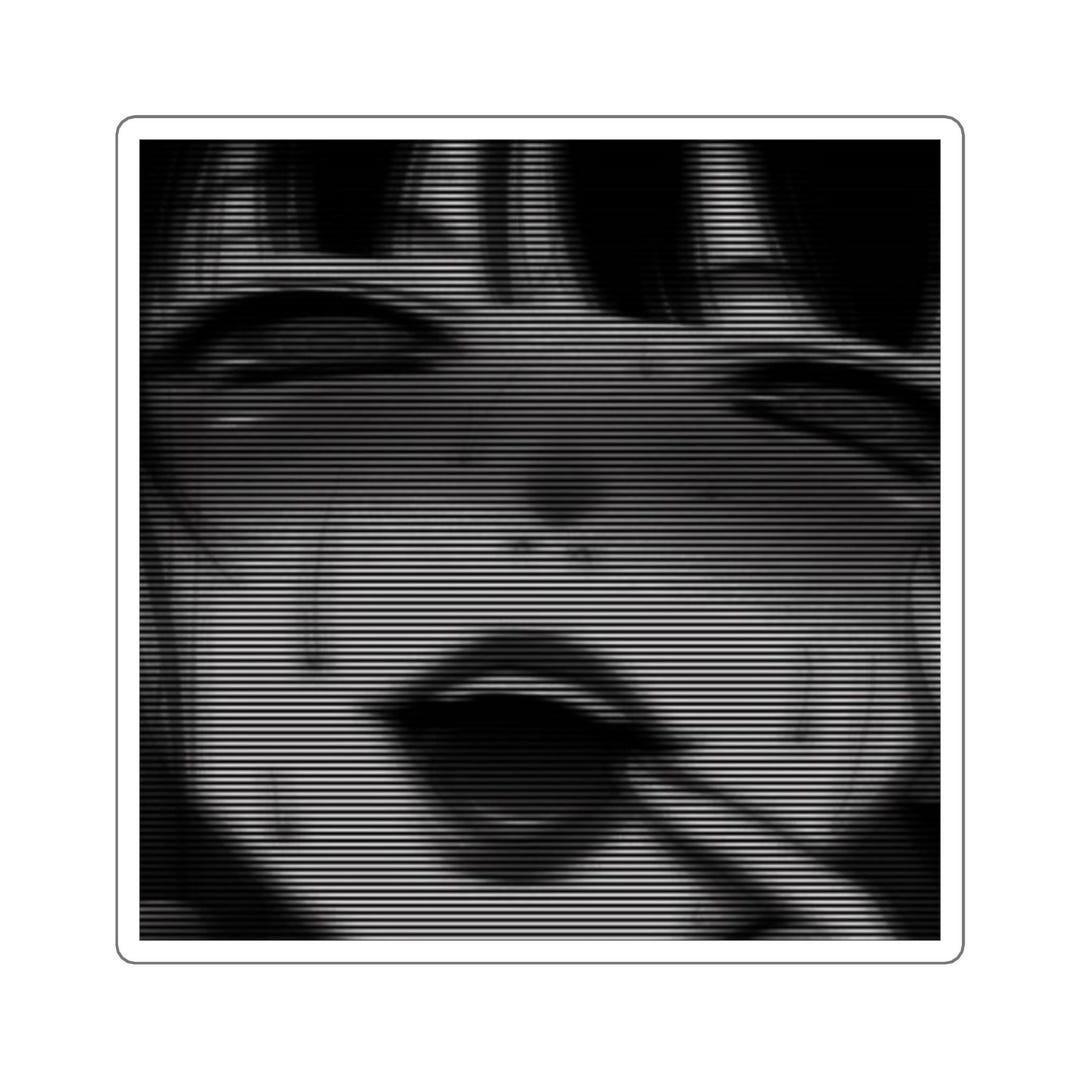 Grayscale Ahegao Face Square Sticker | Anime Vaporwave Decal - Etsy