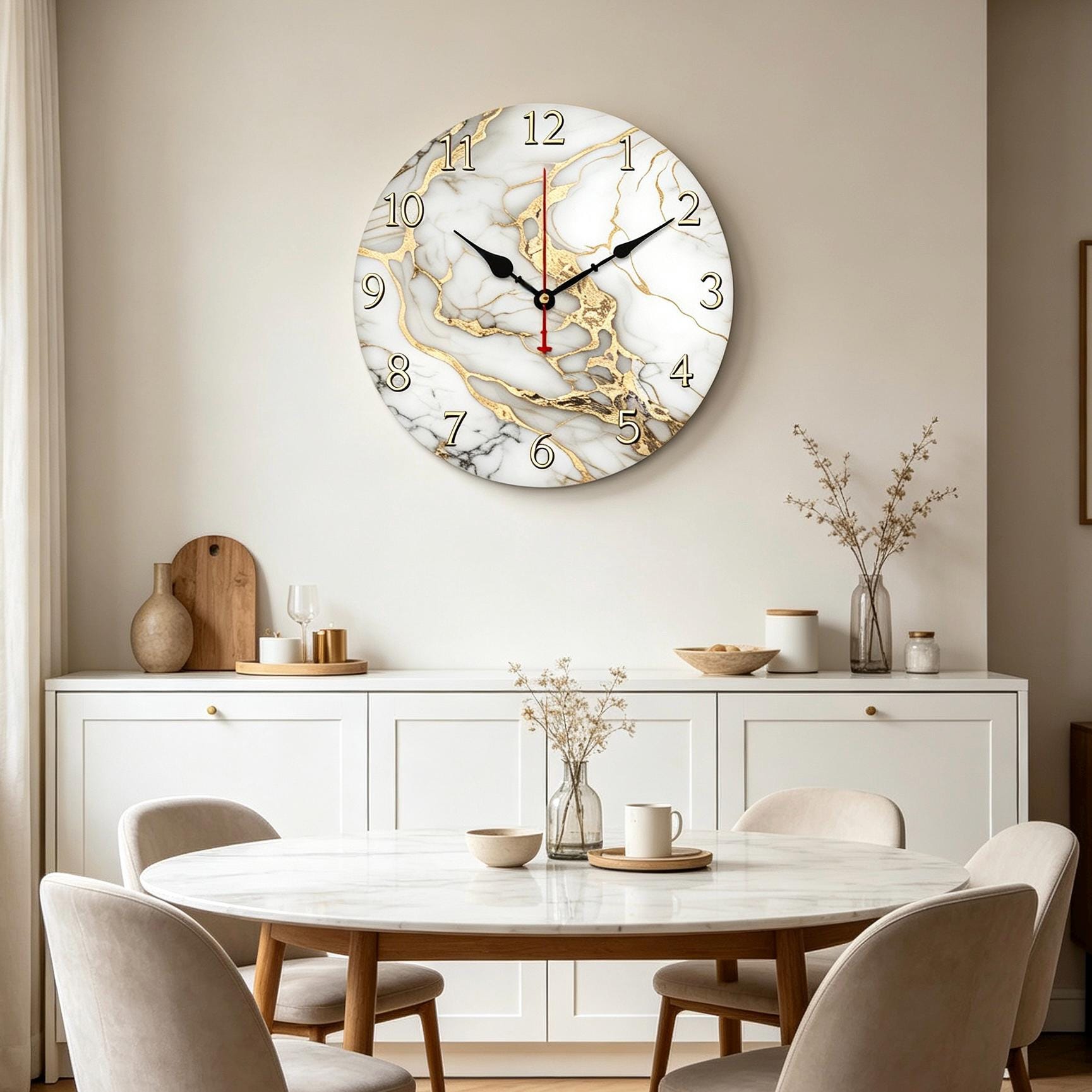 Orologio da parete in legno moderno con numeri intagliati CalleaDesign acquista online