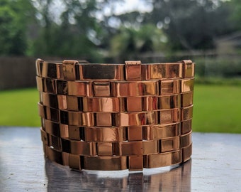 Amazing Basket Weave Copper Bracelet