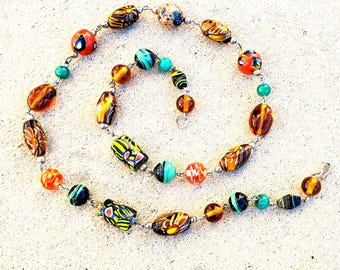 Vintage Murano Glass Bead Necklace