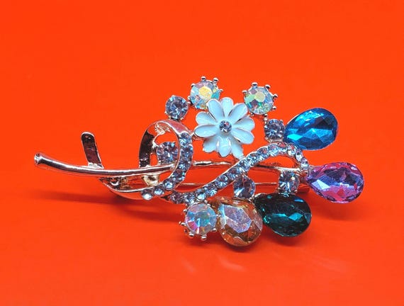 Unique Colorful Crystal Brooch