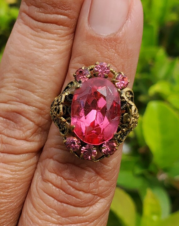 Pink Crystal Ring