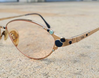 Gafas de lectura Cazal vintage con burbujas azules