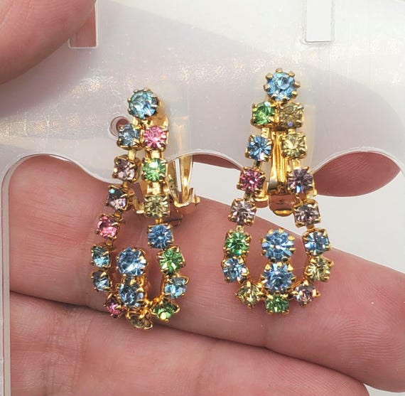 Unique Pastel Dangle Earrings - image 1