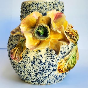 Barbotine Flower Vase