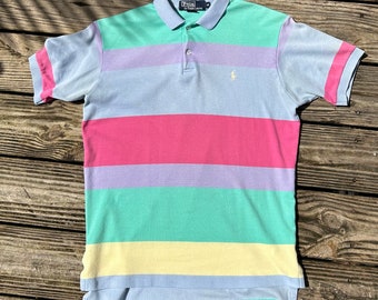 Vintage Ladies Ralph Lauren Pastel Polo