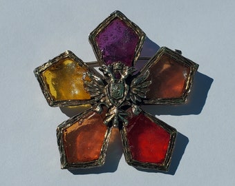 Stained Glass Coro Brooch