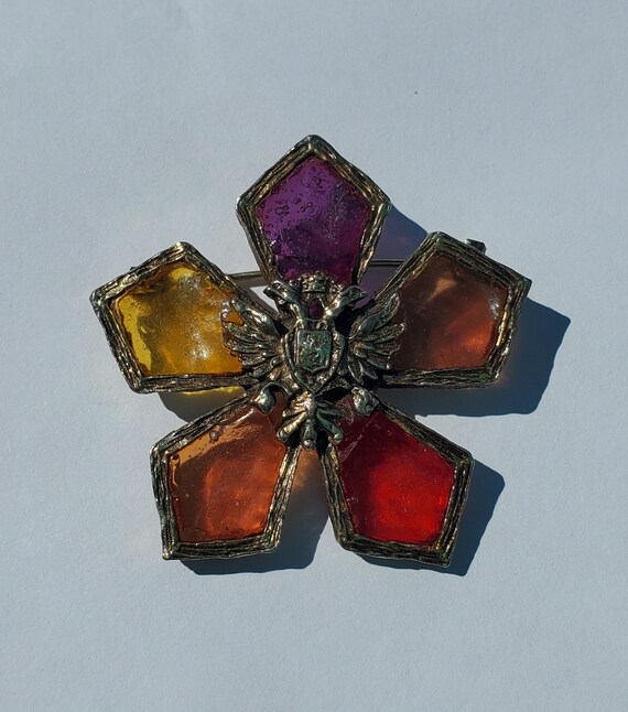 Stained Glass Coro Brooch