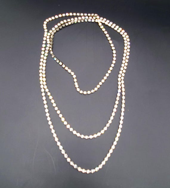Opera Length Crystal Necklace