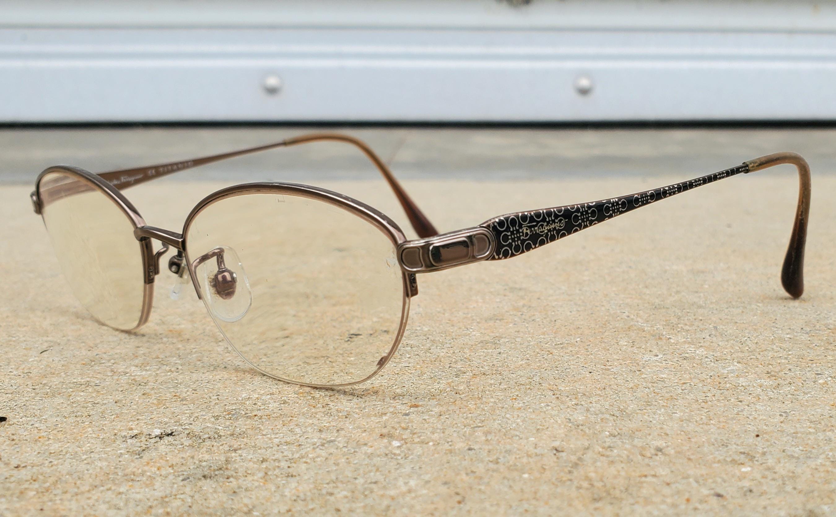 Salvatore Ferragamo Y2K Vintage 2630 251 54-16 140 Eyeglasses ?? Y2K Salvatore Ferragamo Skinny Acetate 1990s Vintage Smoke  main image 4
