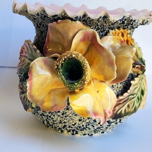 Barbotine Flower Vase