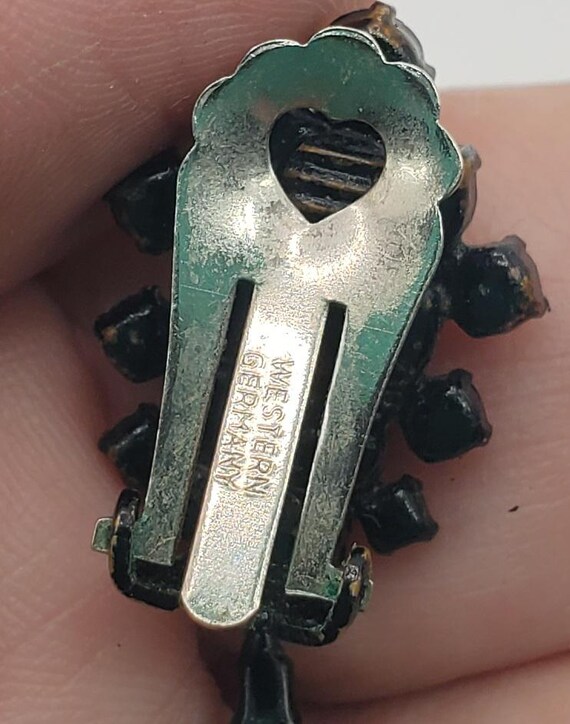 Black Crystal Dangle Earrings - image 4