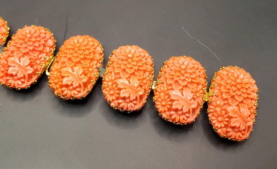 Carved Celluloid Sash Buckle