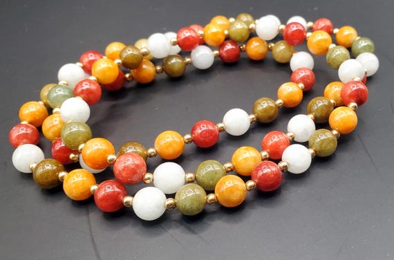 Natural Stone Beaded Necklace