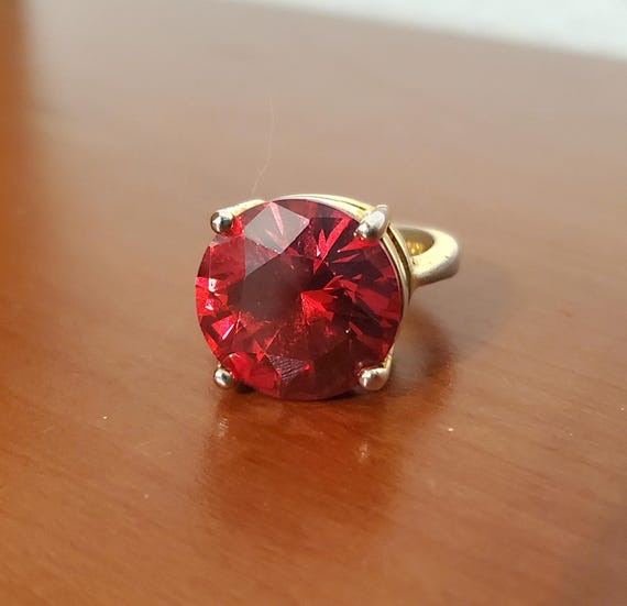 Large Red Crystal Ring - image 3