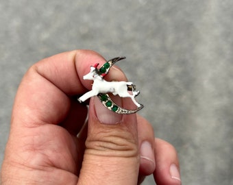 Cow Jumping over the Moon Brooch