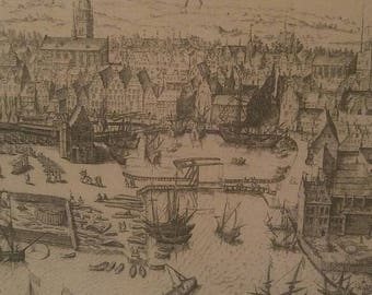 Jan Diricks van Campen Etching of Copenhagen