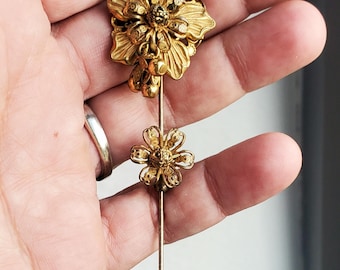Vintage Miriam Haskell Abalone Shell Hat Stick Pin - Etsy display picture 2