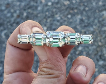 Crystal Bar Brooch