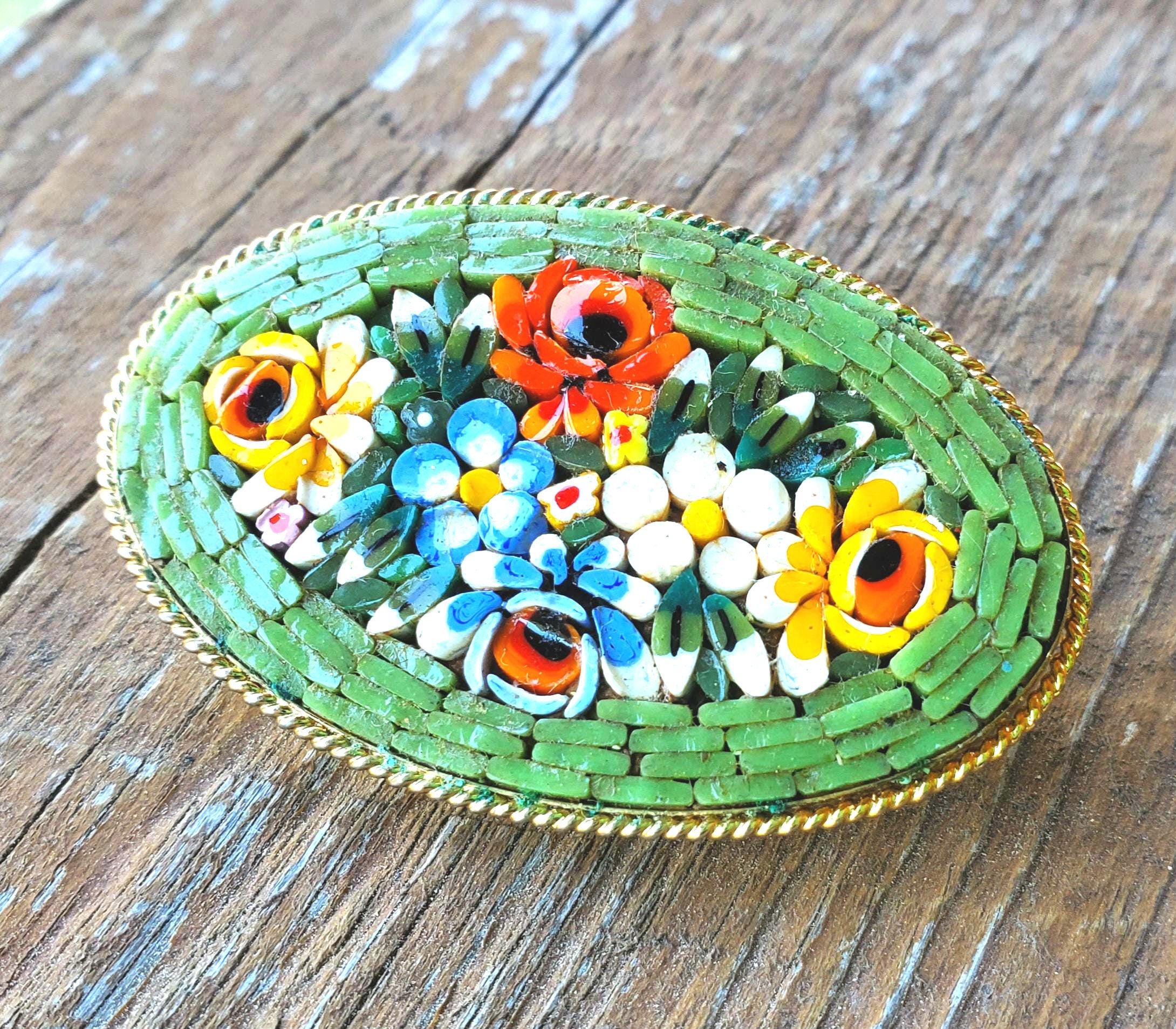 マイクロモザイクブローチ - Etsy 日本