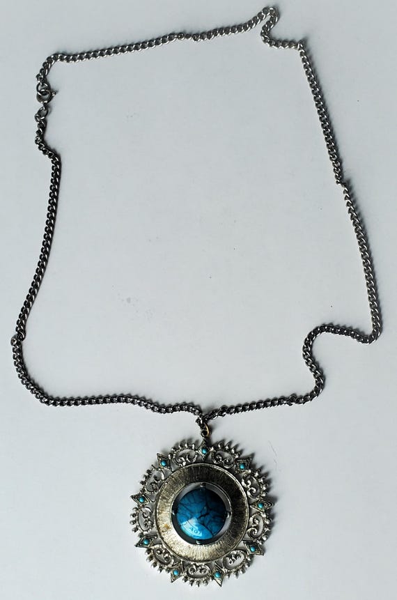 Unique Turquoise Dangle Necklace - image 2