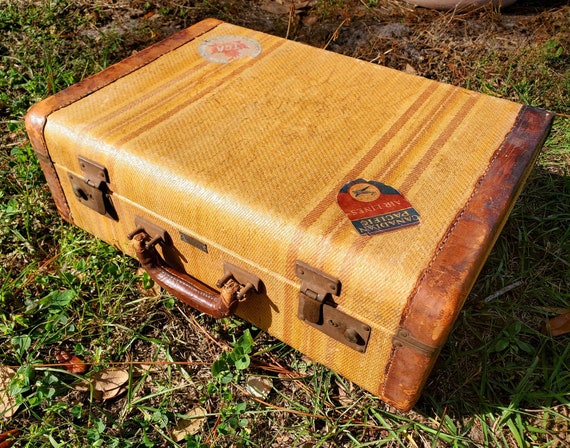 Antique Christie Baggage Suitcase - image 2