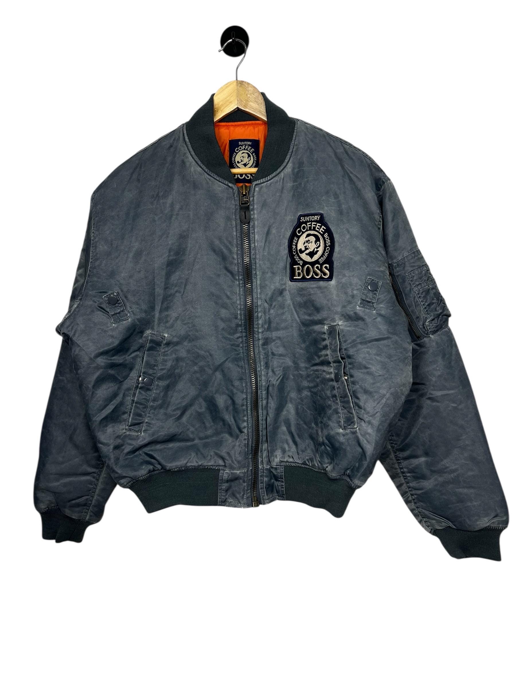 ゆ*け様 SUNTORY COFFEE BOSS レザージャケット LL Boss coffee jacket - Etsy 日本