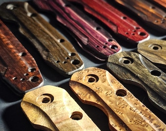 Spyderco Smock Knife Scales - Ergonomically Enhanced Design In Rare Exotic Hardwoods