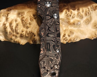 Spyderco Smock Scales - Topographic Copper-Infused Marbled Carbon Fiber