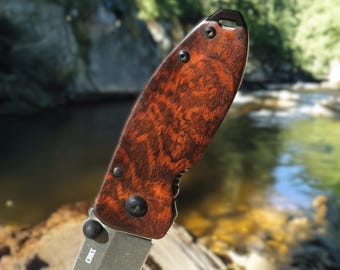 CRKT SQUID Custom Exotic Hardwood Scale